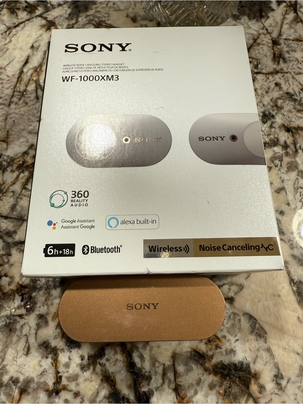 Sony WF-1000XM3 Wireless Earbuds with Bronze Charging Case